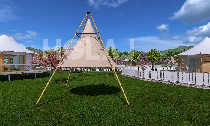 網紅竹節燈籠帳篷